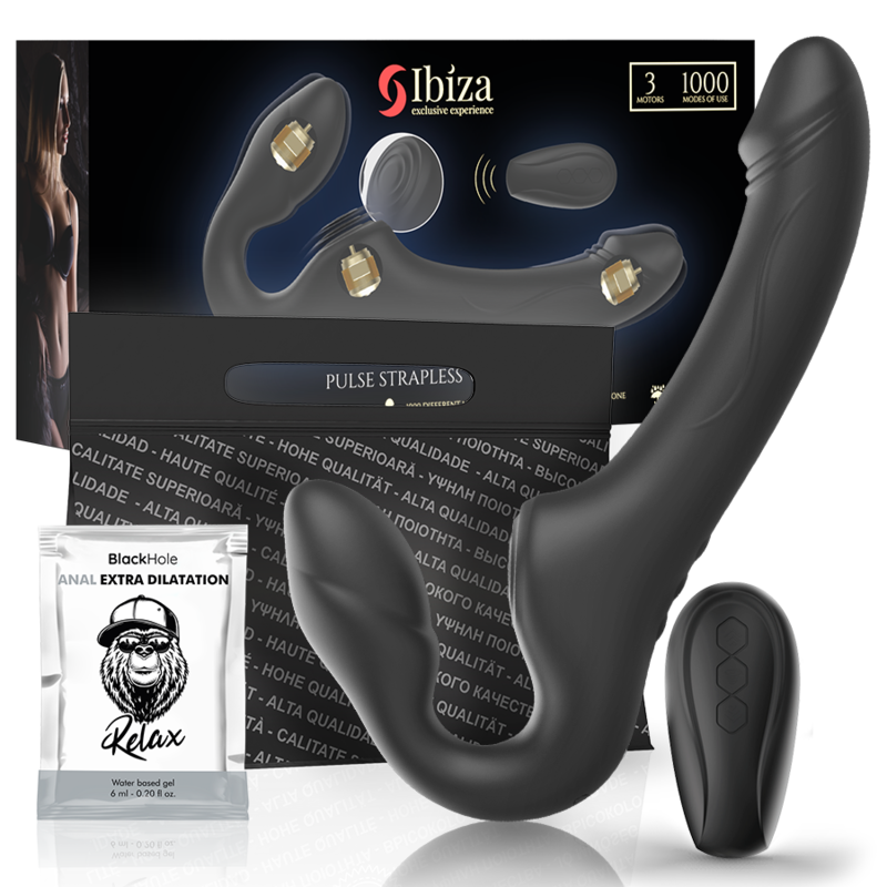 IBIZA - STRAPLESS VIBRATOR WITH REMOTE CONTROL PUSH BUTTON